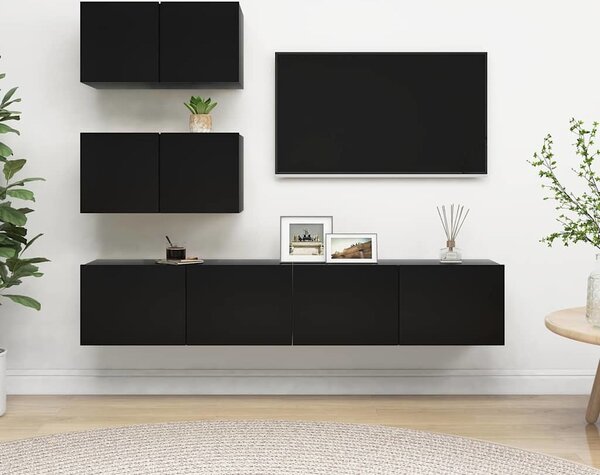 VidaXL 4dílný set TV skříněk dřevotříska [3393395] Barva: dub artisan