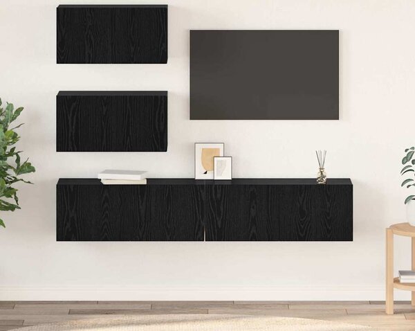 VidaXL 4dílný set TV skříněk dřevotříska [3393395] Barva: dub artisan