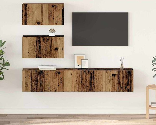 VidaXL 4dílný set TV skříněk dřevotříska [3393395] Barva: dub artisan