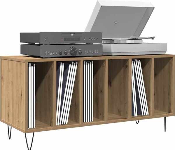 VidaXL Skříňka na LP desky 100x38x48 cm kompozitní dřevo [862903] Barva: Černý dub