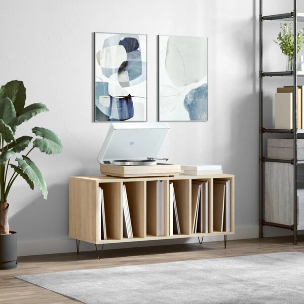 VidaXL Skříňka na LP desky 100x38x48 cm kompozitní dřevo [862903] Barva: Černý dub