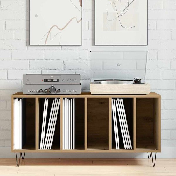 VidaXL Skříňka na LP desky 100x38x48 cm kompozitní dřevo [862903] Barva: Černý dub