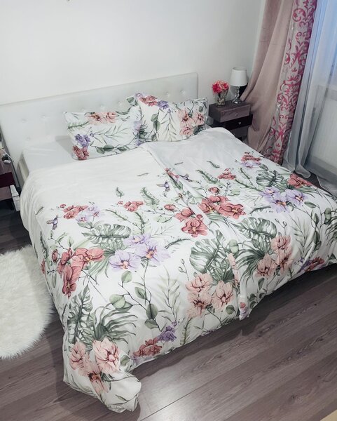 Povlečení bavlněné Tropic TiaHome - 1x Polštář 90x70cm, 1x Přikrývka 140x200cm