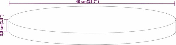 VidaXL Stolní deska Ø 40 x 3,8 cm kulatá masivní akáciové dřevo [370019] Barva: Akáciové dřevo (přírodní)
