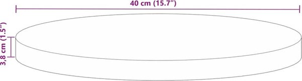 VidaXL Stolní deska Ø 40 x 3,8 cm kulatá masivní akáciové dřevo [370019] Barva: Akáciové dřevo (přírodní)