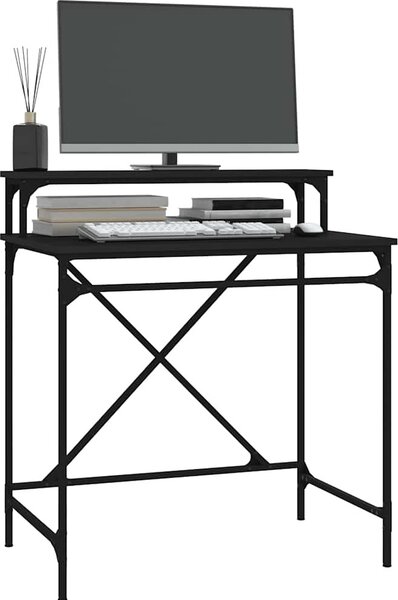 VidaXL Stůl 80 x 50 x 90 cm Kompozitní dřevo [826706] Barva: Černá
