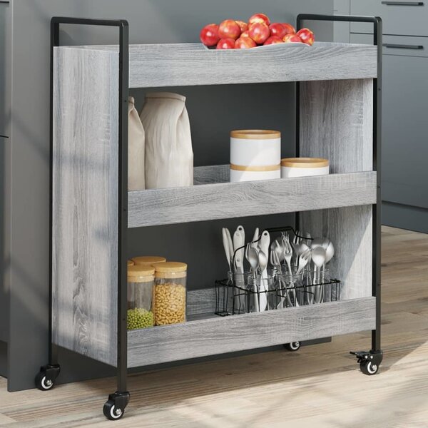 VidaXL Kuchyňský vozík 70 x 30 x 82 cm Kompozitní dřevo [842317] Barva: šedá sonoma
