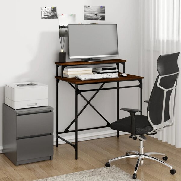 VidaXL Stůl 80 x 50 x 90 cm Kompozitní dřevo [826706] Barva: Černá