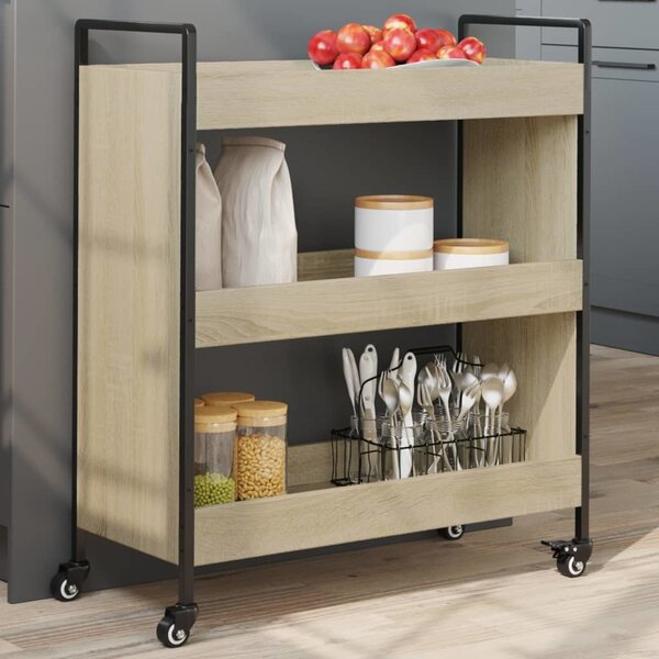 VidaXL Kuchyňský vozík 70 x 30 x 82 cm Kompozitní dřevo [842317] Barva: šedá sonoma