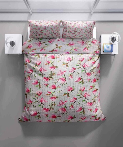 Povlečení krepové Magnolia TiaHome - 1x Polštář 90x70cm, 1x Přikrývka 140x200cm