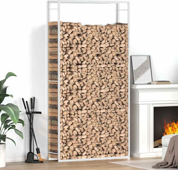 VidaXL Stojan na palivové dřevo matný 110x28x214 cm ocel [350311] Barva: Černá