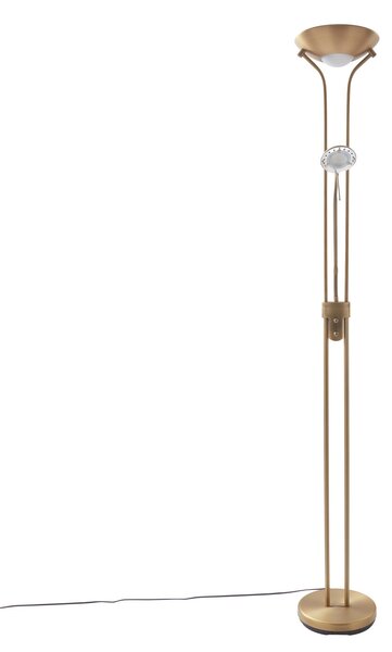 Stojací Lampa Lindby, Josefin, stmívatelné, Bronzová / starobylá mosaz, Obývací pokoj, Kov, Moderní