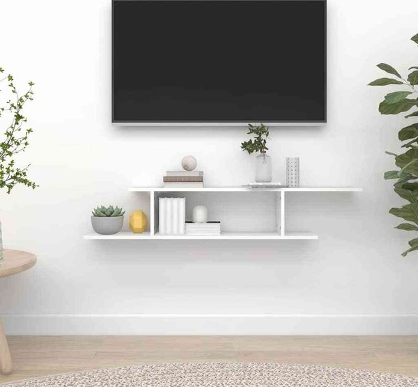 VidaXL Nástěnná TV police 125x18x23 cm kompozitní dřevo [862638] Barva: šedá sonoma