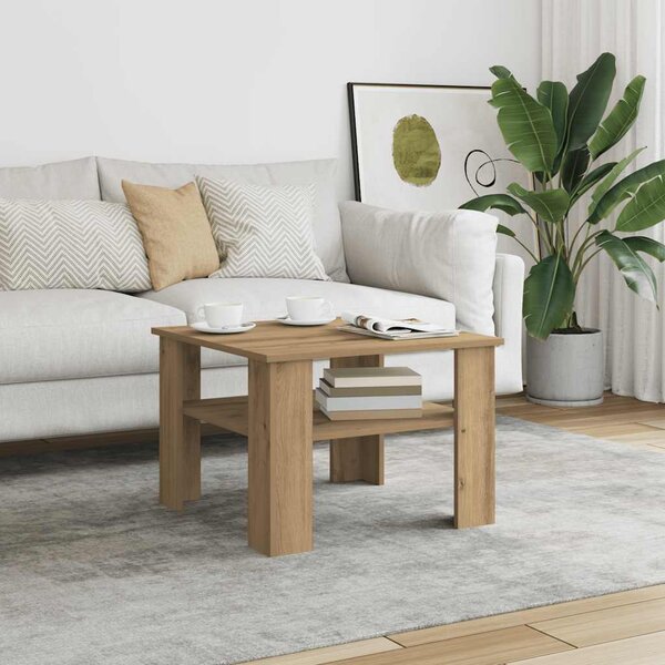 VidaXL Konferenční stolek 60 x 60 x 42 cm kompozitní dřevo [862406] Barva: Bílá