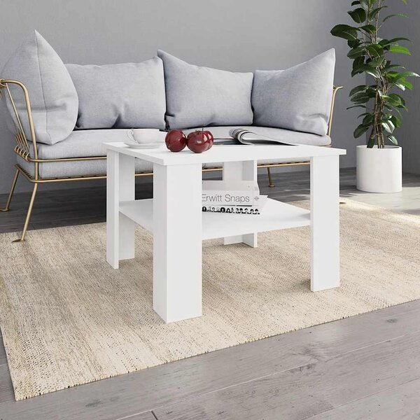 VidaXL Konferenční stolek 60 x 60 x 42 cm kompozitní dřevo [862406] Barva: Bílá
