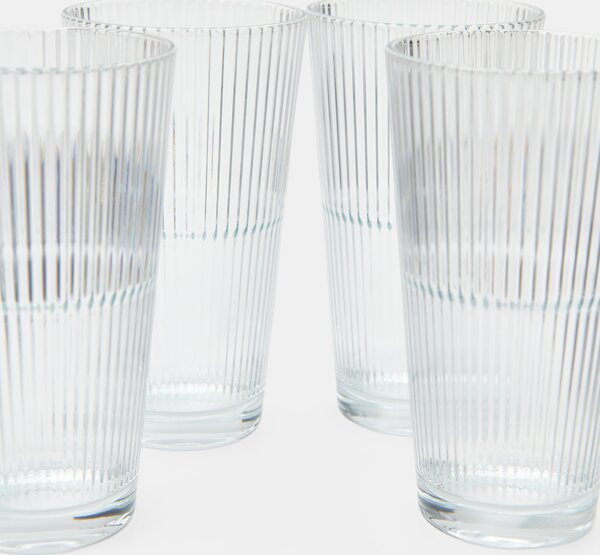 Sinsay - Sada žebrovaných sklenic 4 pack - clear