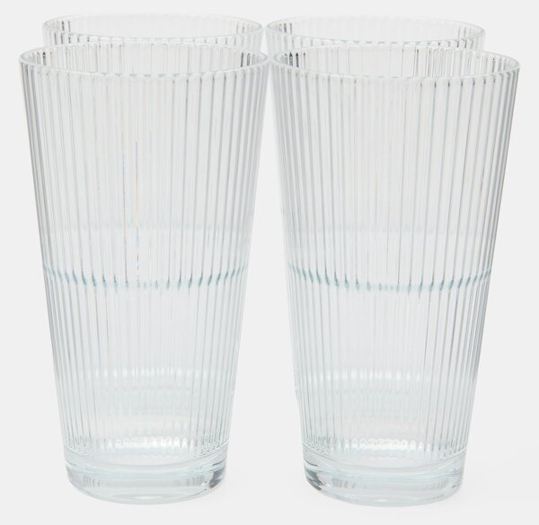 Sinsay - Sada žebrovaných sklenic 4 pack - clear