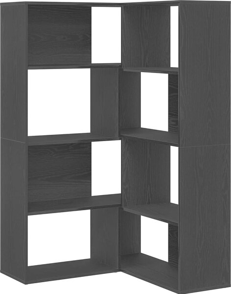 VidaXL Rohová knihovna 4patrová 85 x 85 x 140 cm kompozit [3345124] Barva: dub artisan