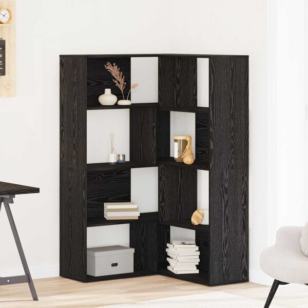 VidaXL Rohová knihovna 4patrová 85 x 85 x 140 cm kompozit [3345124] Barva: dub artisan