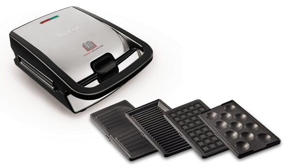 Tefal SW854D sendvičovač 700 W Černá, Nerezová ocel