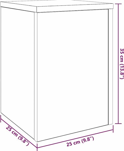 VidaXL Stojan na rostliny 2 ks 25 x 25 x 35 cm Kompozitní dřevo [869230] Barva: Bílá