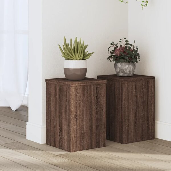 VidaXL Stojan na rostliny 2 ks 20 x 20 x 30 cm Kompozitní dřevo [869229] Barva: dub