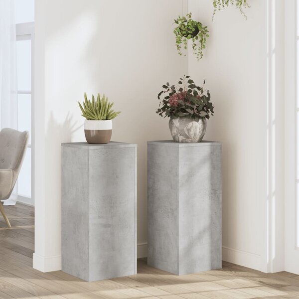 VidaXL Stojan na rostliny 2 ks 30 x 30 x 70 cm Kompozitní dřevo [869232] Barva: Bílá