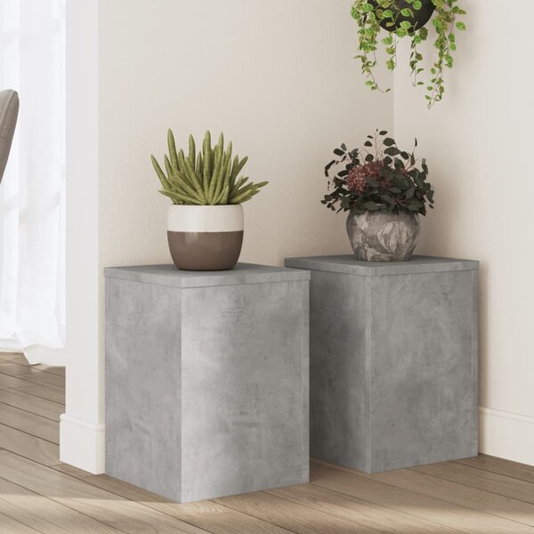 VidaXL Stojan na rostliny 2 ks 25 x 25 x 35 cm Kompozitní dřevo [869230] Barva: Bílá