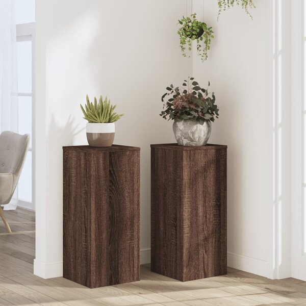 VidaXL Stojan na rostliny 2 ks 30 x 30 x 70 cm Kompozitní dřevo [869232] Barva: Bílá