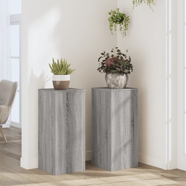 VidaXL Stojan na rostliny 2 ks 30 x 30 x 70 cm Kompozitní dřevo [869232] Barva: Bílá