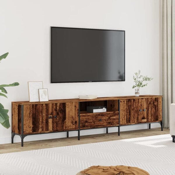 VidaXL TV skříňka se zásuvkou 200x25x44cm kompozitní dřevo [863677] Barva: kouřový dub