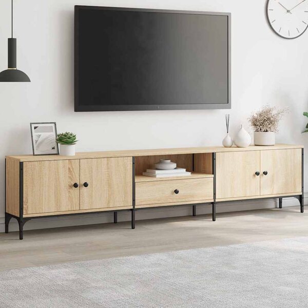 VidaXL TV skříňka se zásuvkou 200x25x44cm kompozitní dřevo [863677] Barva: kouřový dub