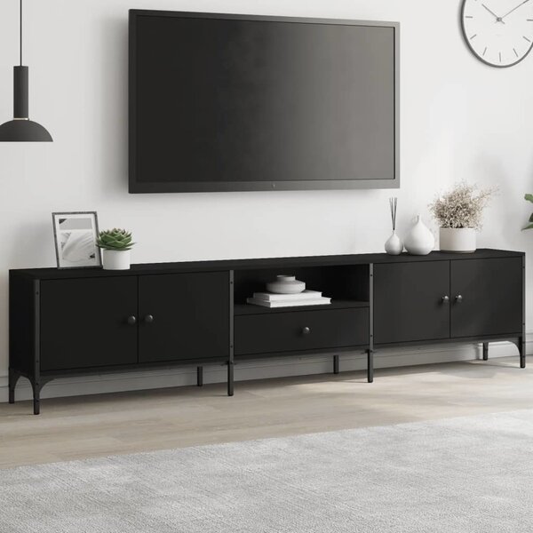 VidaXL TV skříňka se zásuvkou 200x25x44cm kompozitní dřevo [863677] Barva: kouřový dub