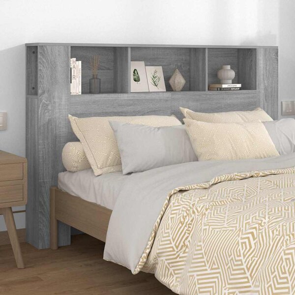 VidaXL Čelo postele s úložným prostorem 160 x 18,5 x 104,5 cm [862759] Barva: šedá sonoma