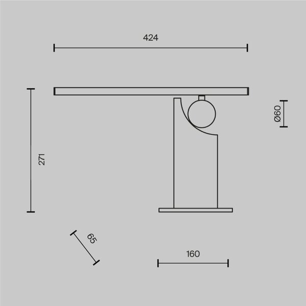 MAYTONI Stolní lampa Monumento 3000K 9W MOD467TL-L9B3K