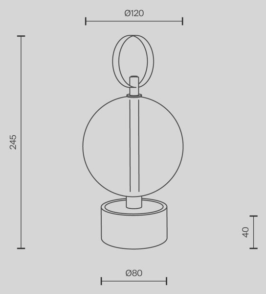 MAYTONI Stolní nabíjecí lampa Double Moon 3000K 3W MOD478RL-L3B3K