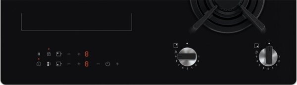 Plynová indukční varná deska ELECTROLUX KDI641723K 800 Mixed 60 cm Černá