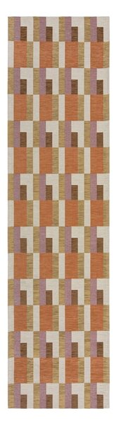 Běhoun v oranžovo-přírodní barvě 60x230 cm Riley Block Geo – Flair Rugs