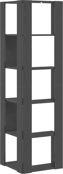 VidaXL Rohová 5patrová knihovna 50 x 50 x 179 cm kompozit [868049] Barva: kouřový dub