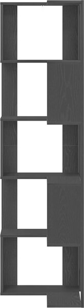 VidaXL Rohová 5patrová knihovna 50 x 50 x 179 cm kompozit [868049] Barva: kouřový dub