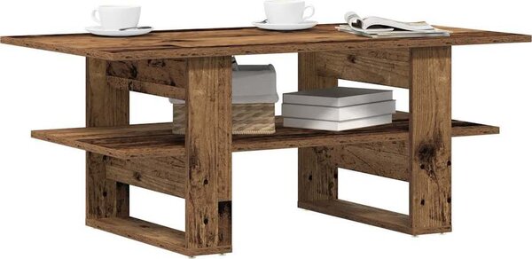 VidaXL Konferenční stolek 102 x 55 x 42 cm kompozitní dřevo [862432] Barva: Staré dřevo