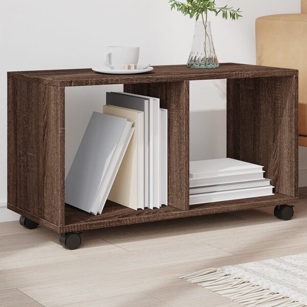 VidaXL Skříňka na kolečkách 72x33x42,5 cm kompozitní dřevo [868061] Barva: Staré dřevo