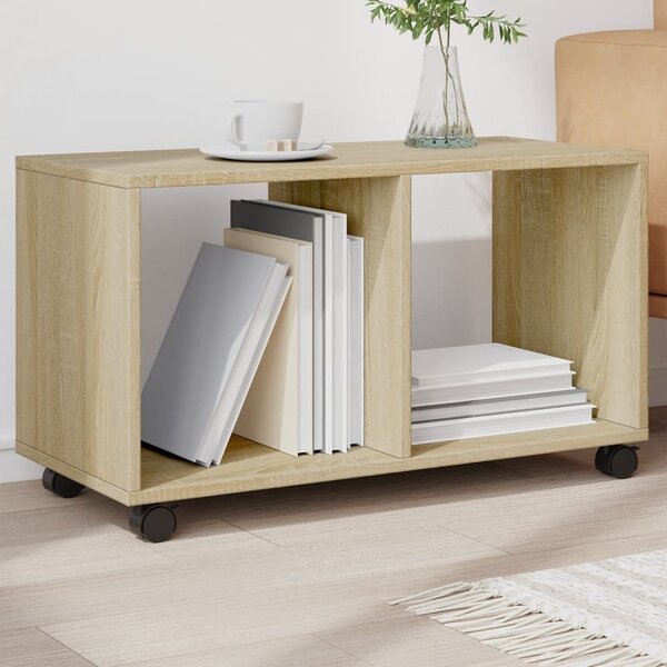 VidaXL Skříňka na kolečkách 72x33x42,5 cm kompozitní dřevo [868061] Barva: Staré dřevo