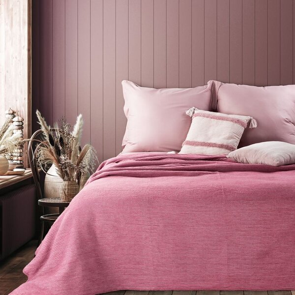 Přehoz na postel AVINION | růžová 220 x 240 cm