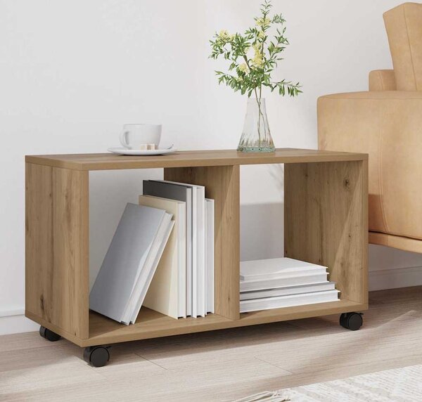VidaXL Skříňka na kolečkách 72x33x42,5 cm kompozitní dřevo [868061] Barva: Staré dřevo
