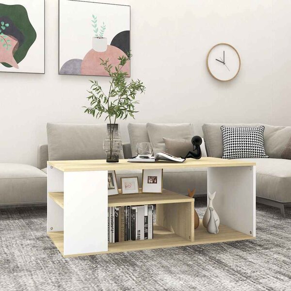 VidaXL Konferenční stolek 100 x 50 x 40 cm kompozitní dřevo [862629] Barva: kouřový dub