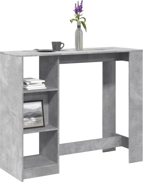 VidaXL Barový stůl s policí 124 x 46 x 103,5 cm kompozit [868077] Barva: dub sonoma