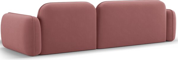-25 % Dny MOMENTI– Cosmopolitan Design Růžová sametová rohová pohovka Sydney 275 cm, pravá
