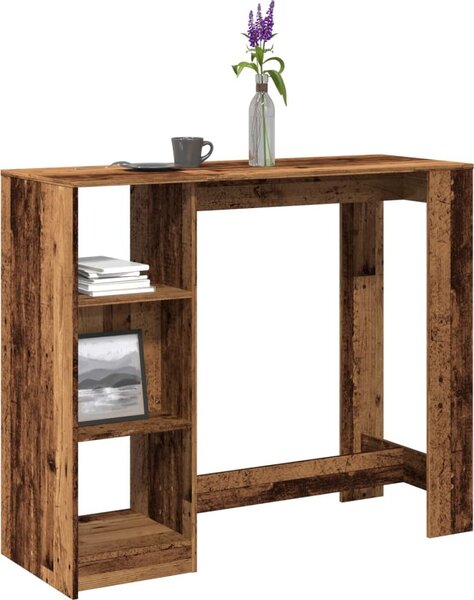 VidaXL Barový stůl s policí 124 x 46 x 103,5 cm kompozit [868077] Barva: dub sonoma