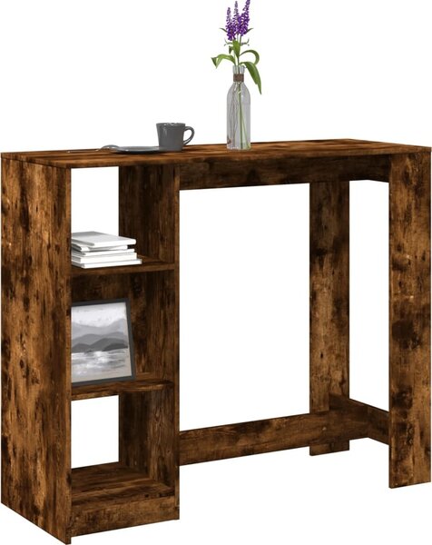 VidaXL Barový stůl s policí 124 x 46 x 103,5 cm kompozit [868077] Barva: dub sonoma